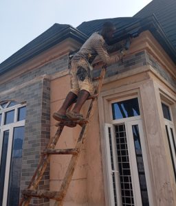 Aluminium gutter installation Edo State