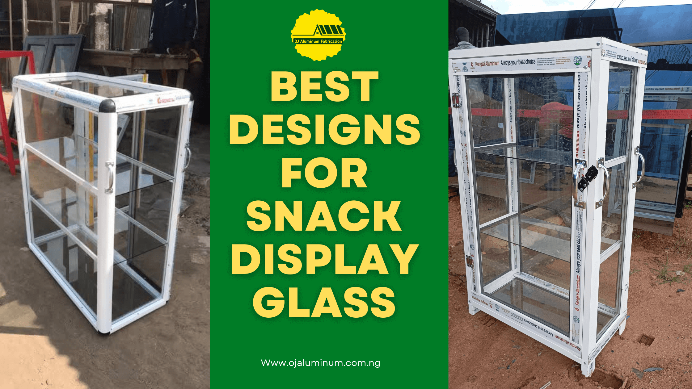 Best Design for snack display glass, aluminium show glass for sale