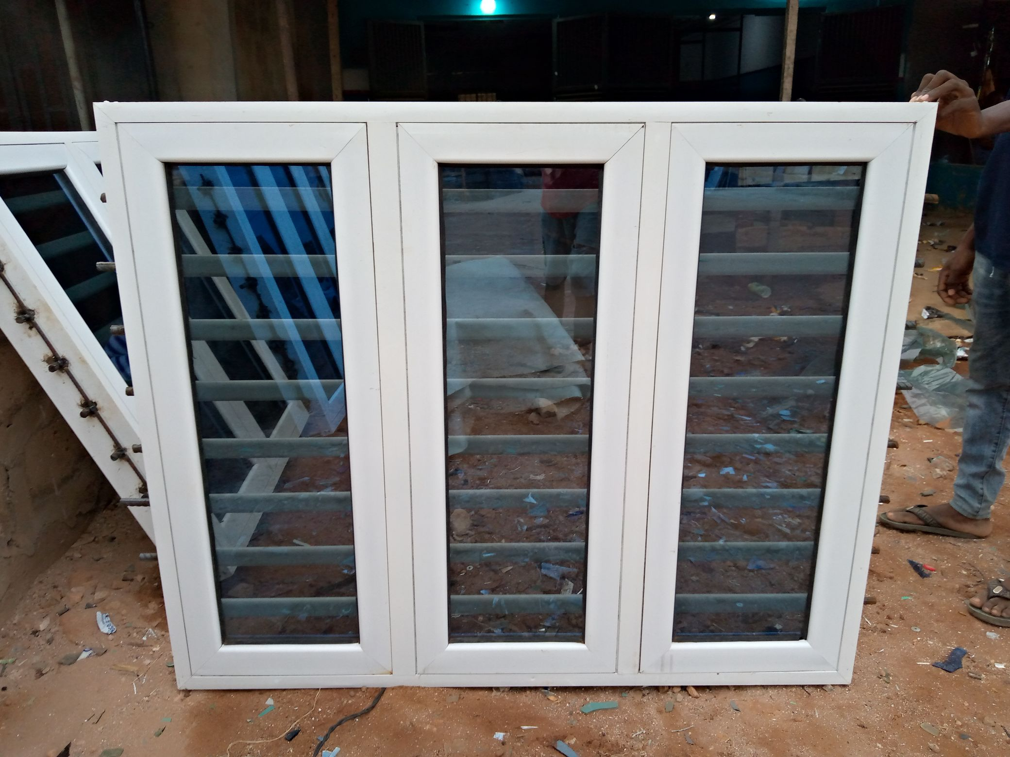 Aluminium Casement triple pannel with Burglary proof