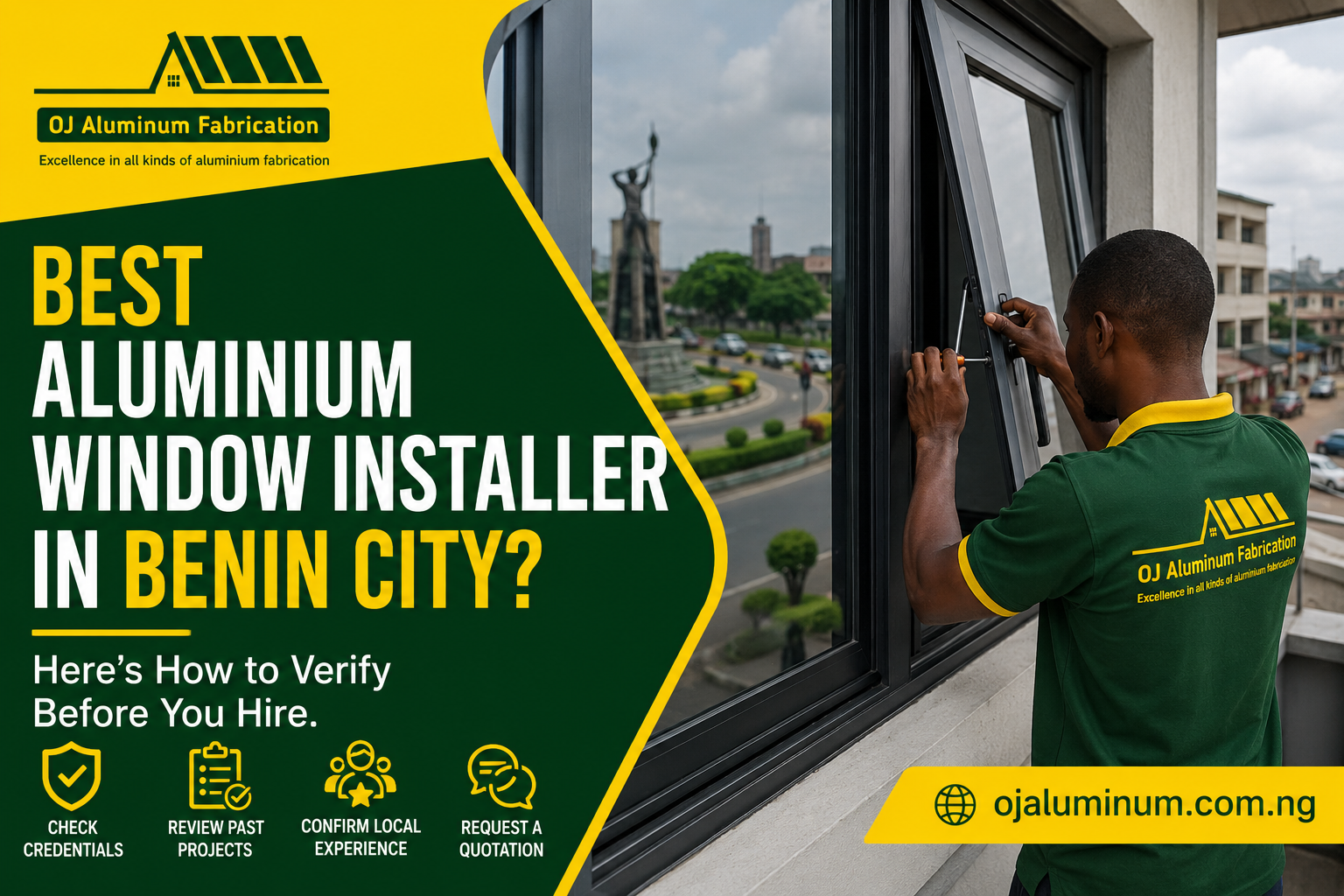 Best Aluminium Window Installer in Benin City