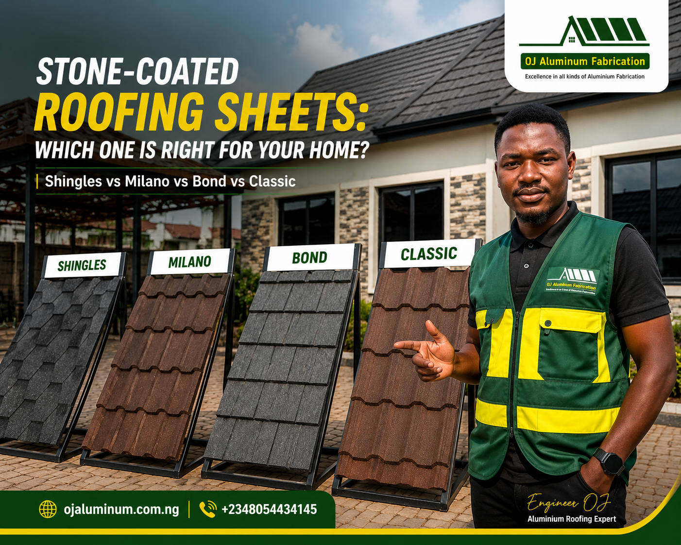 Cost of Stone-Coated Roofing Tiles Sheets in Nigeria