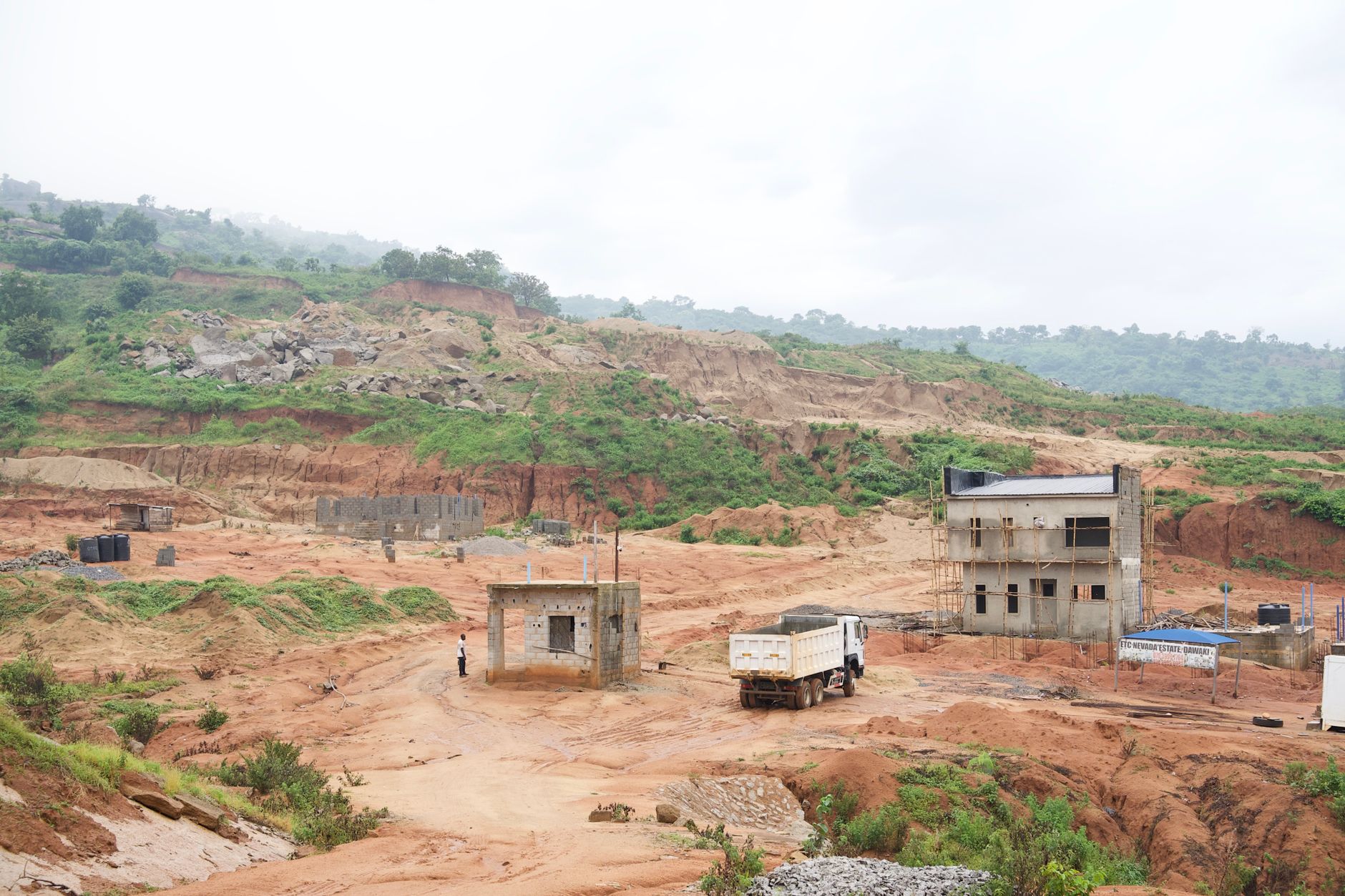 construction site in abuja s rugged terrain