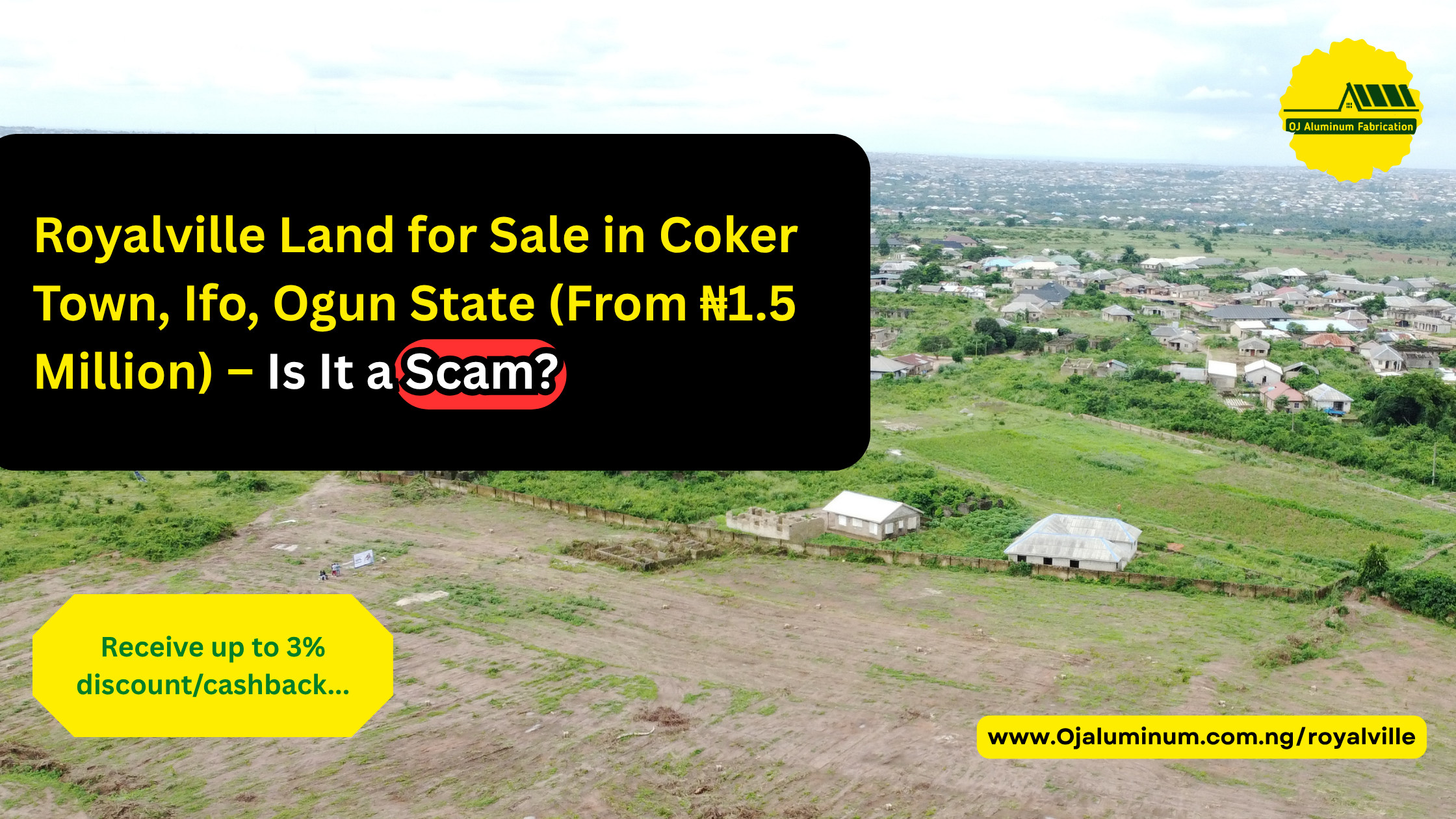 Royalville Land for Sale in Coker Town, Ifo, Ogun State